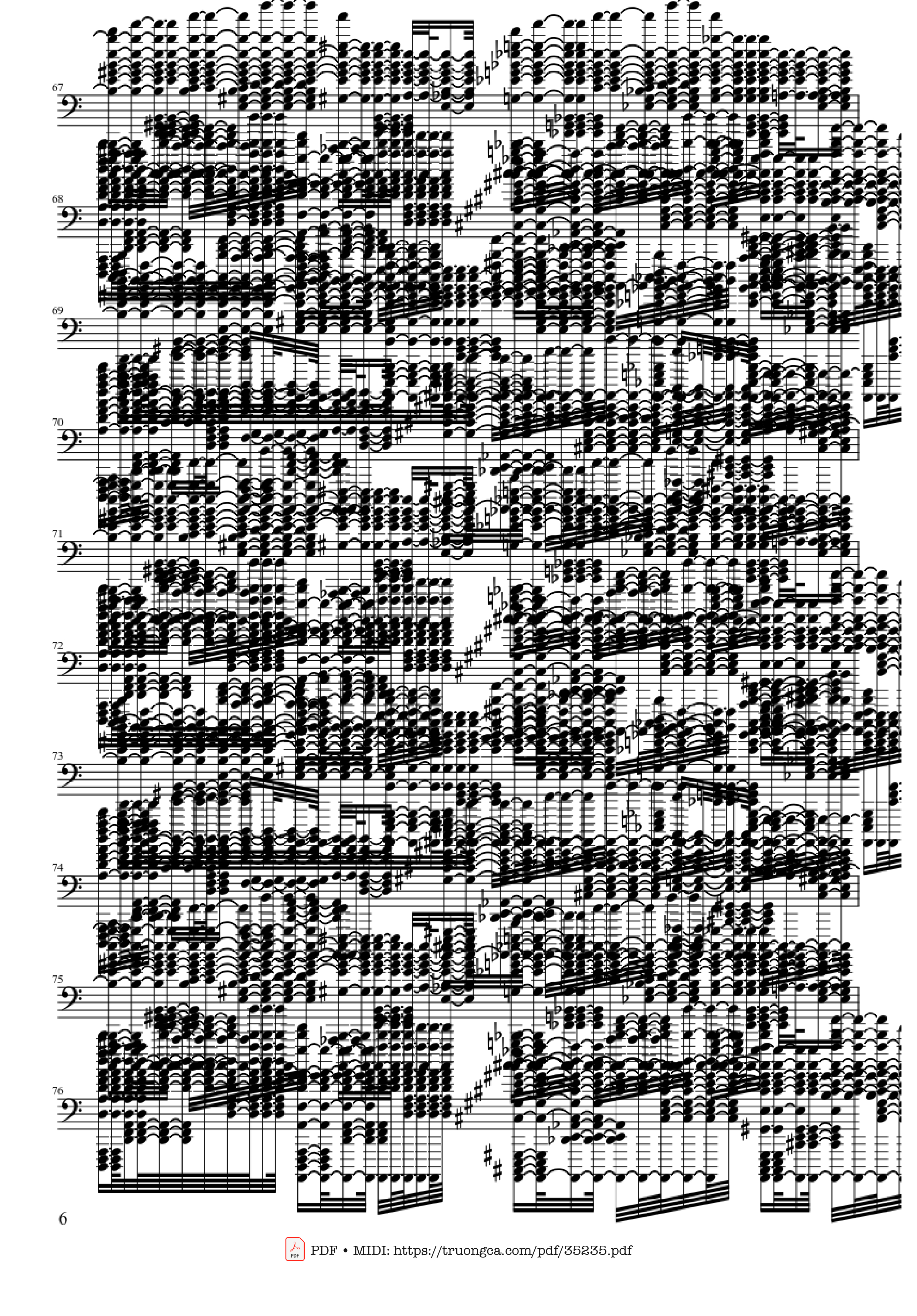 Page 6 of the piano sheet music PDF Piano – U.N. Owen Was Her? - Death Waltz by Touhou