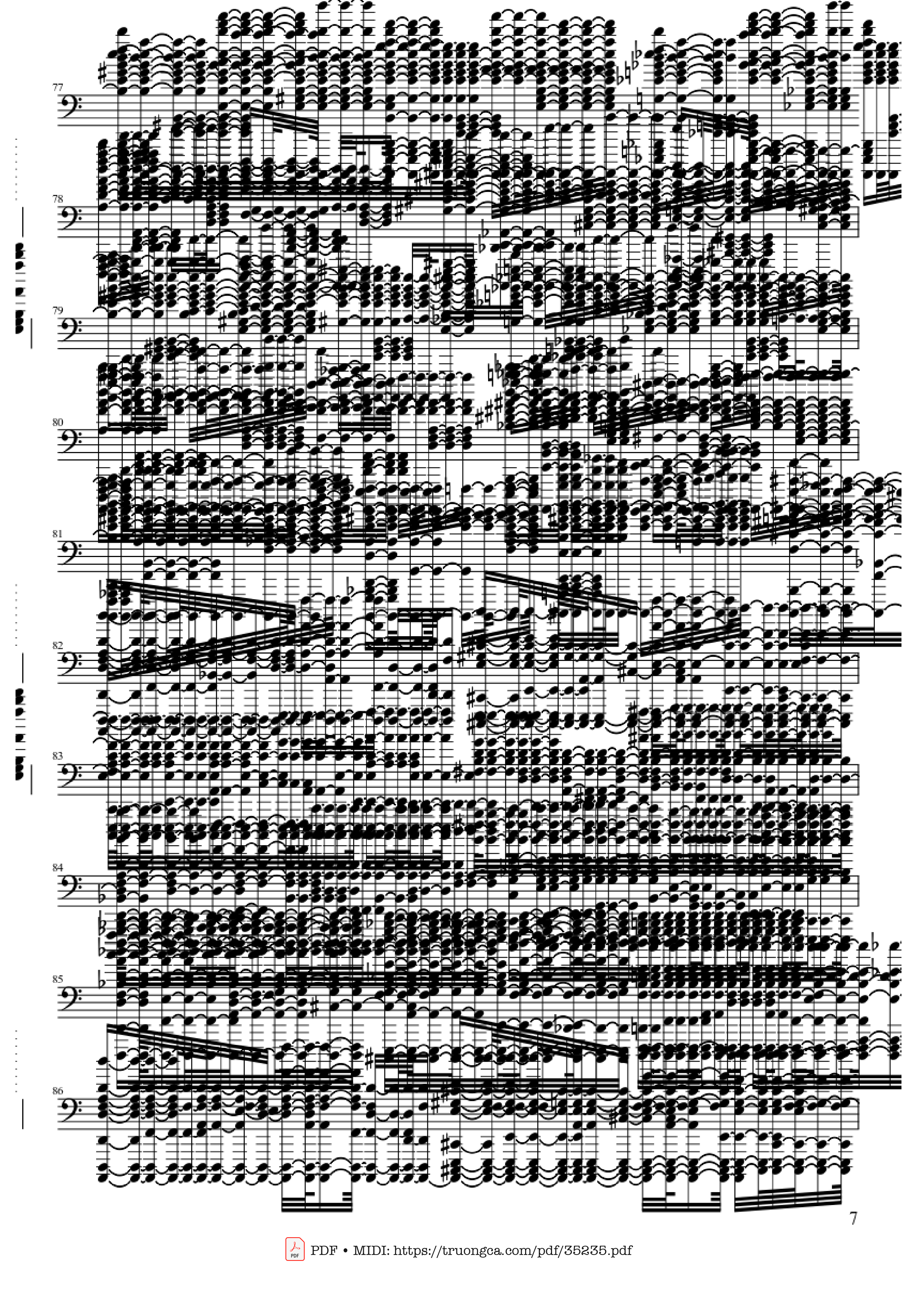 Page 7 of the piano sheet music PDF Piano – U.N. Owen Was Her? - Death Waltz by Touhou