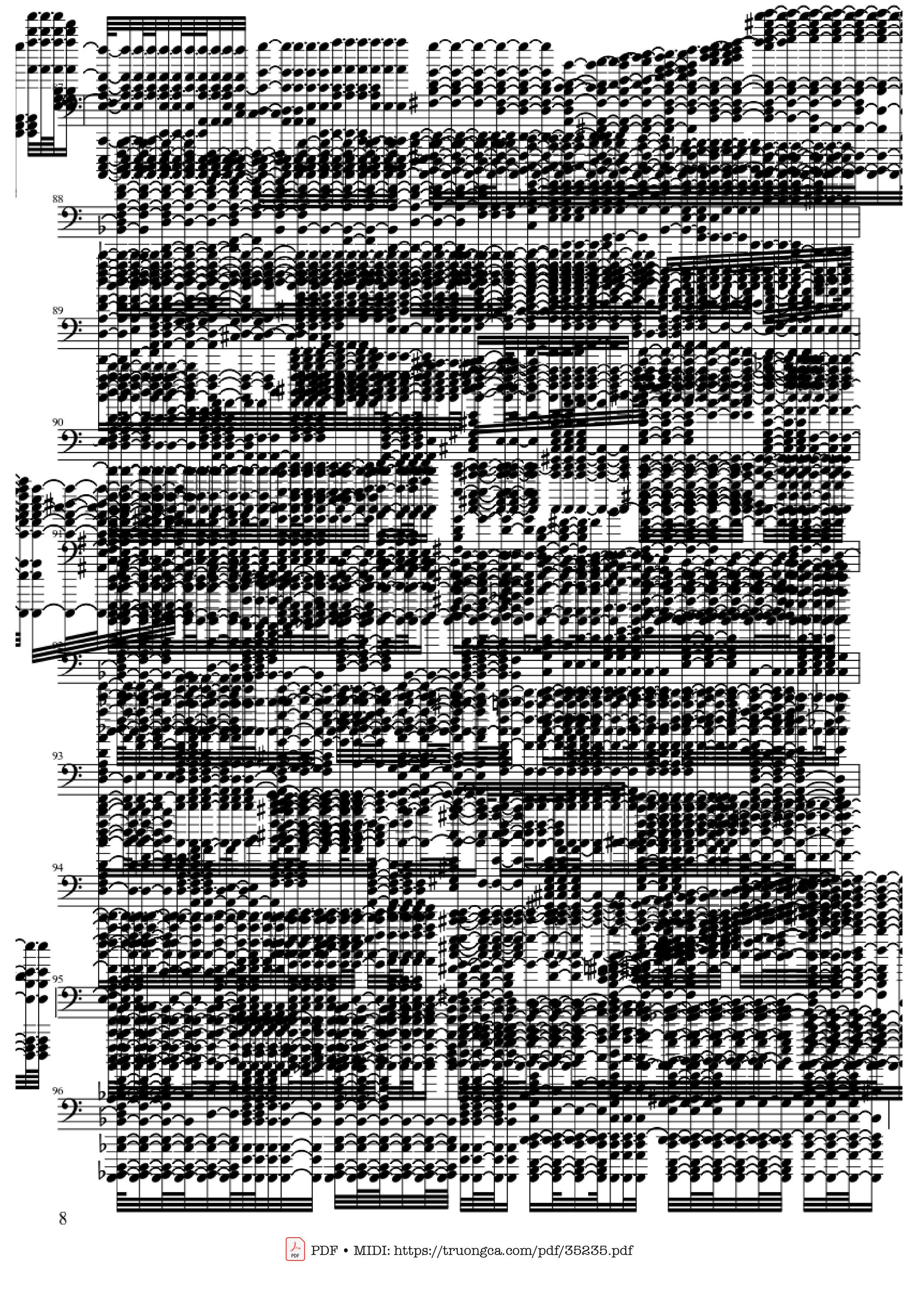 Page 8 of the piano sheet music PDF Piano – U.N. Owen Was Her? - Death Waltz by Touhou