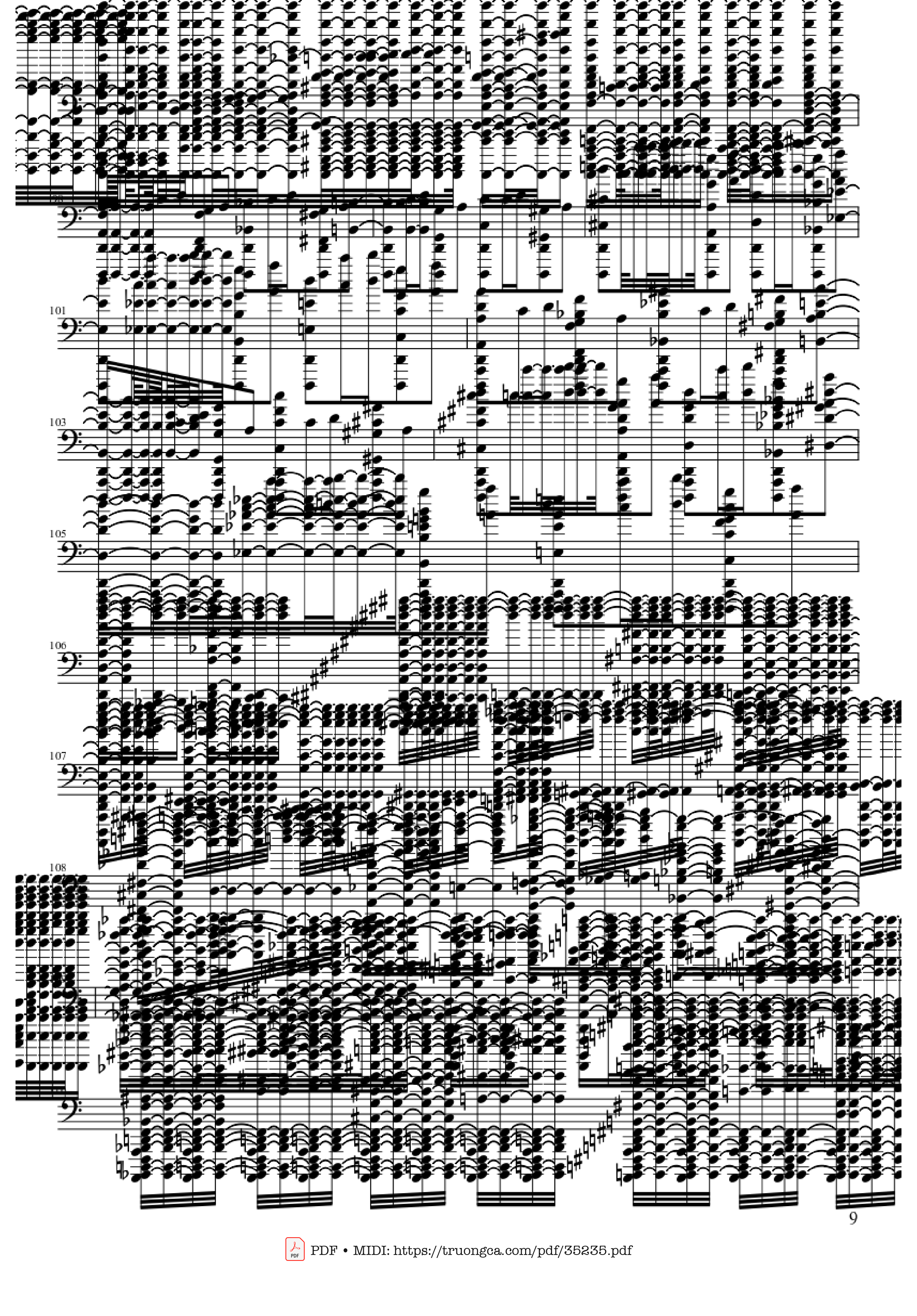 Page 9 of the piano sheet music PDF Piano – U.N. Owen Was Her? - Death Waltz by Touhou