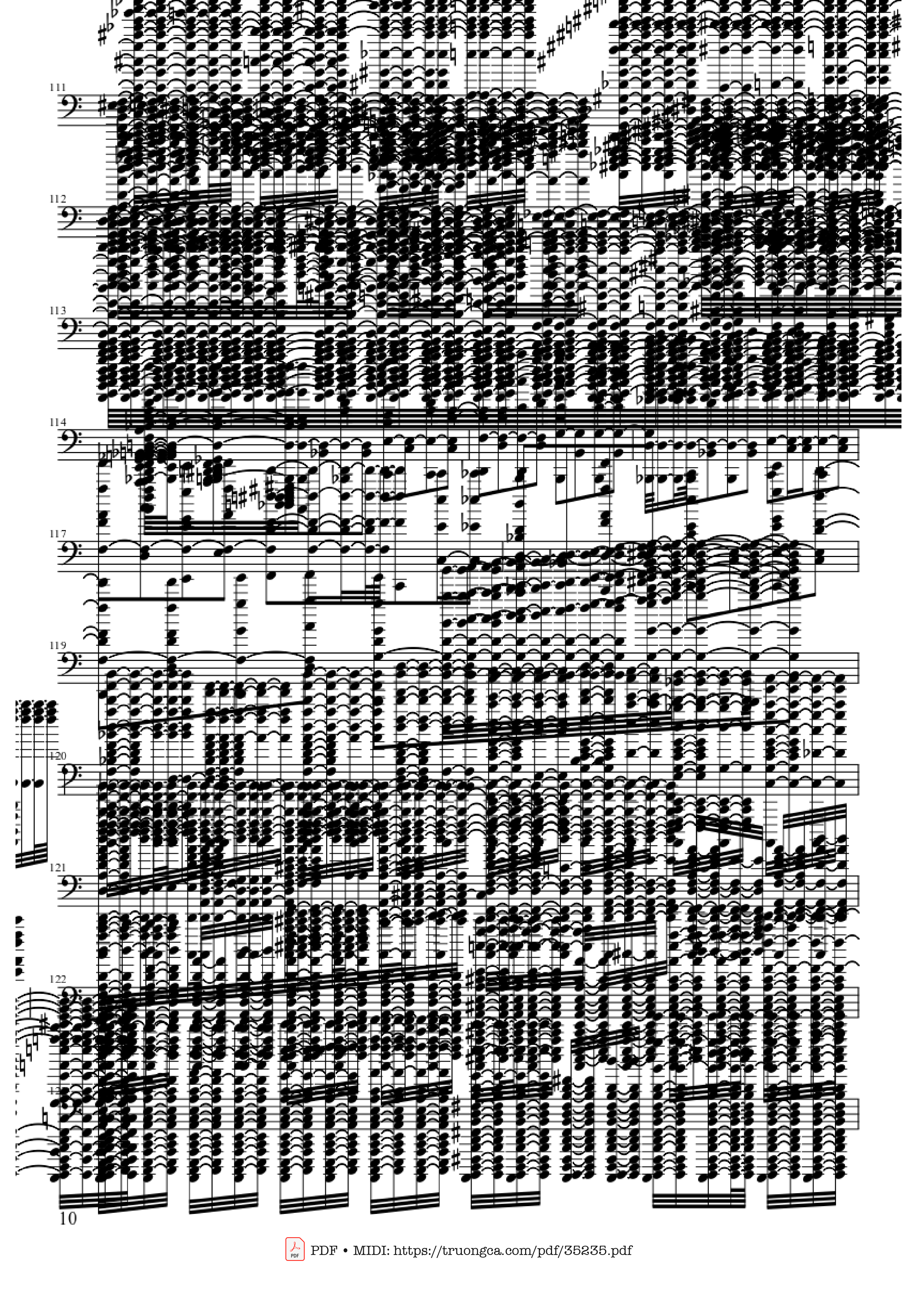 Page 10 of the piano sheet music PDF Piano – U.N. Owen Was Her? - Death Waltz by Touhou