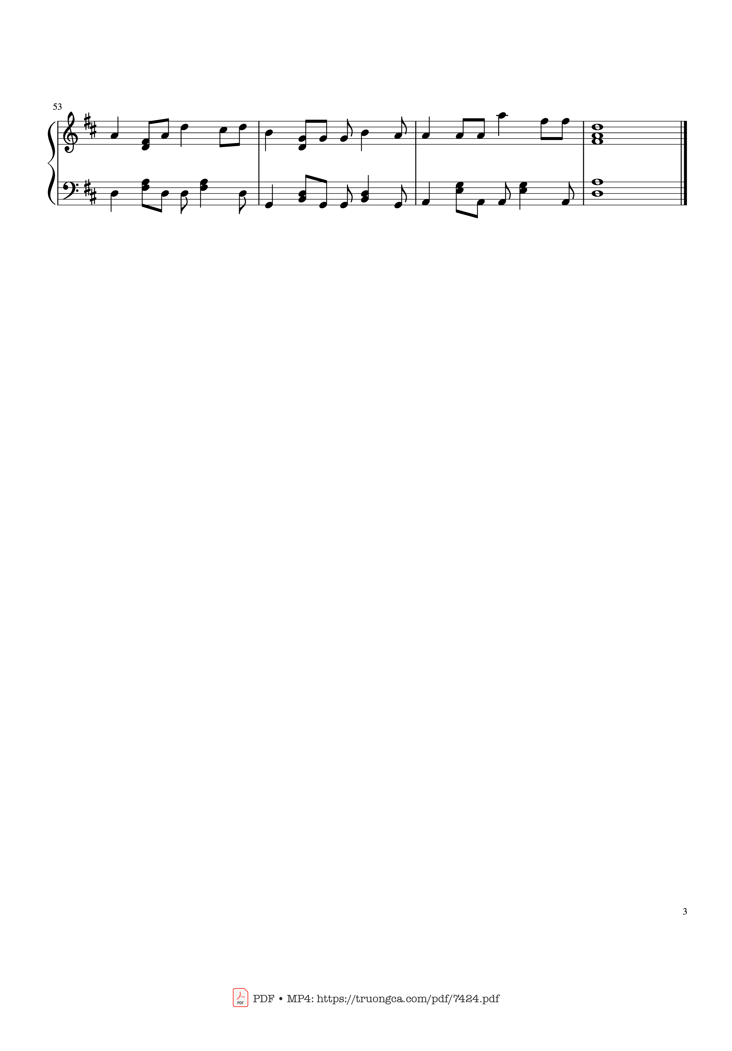 Page 3 of the piano sheet music PDF – Feliz Navidad Piano Solo by José Feliciano