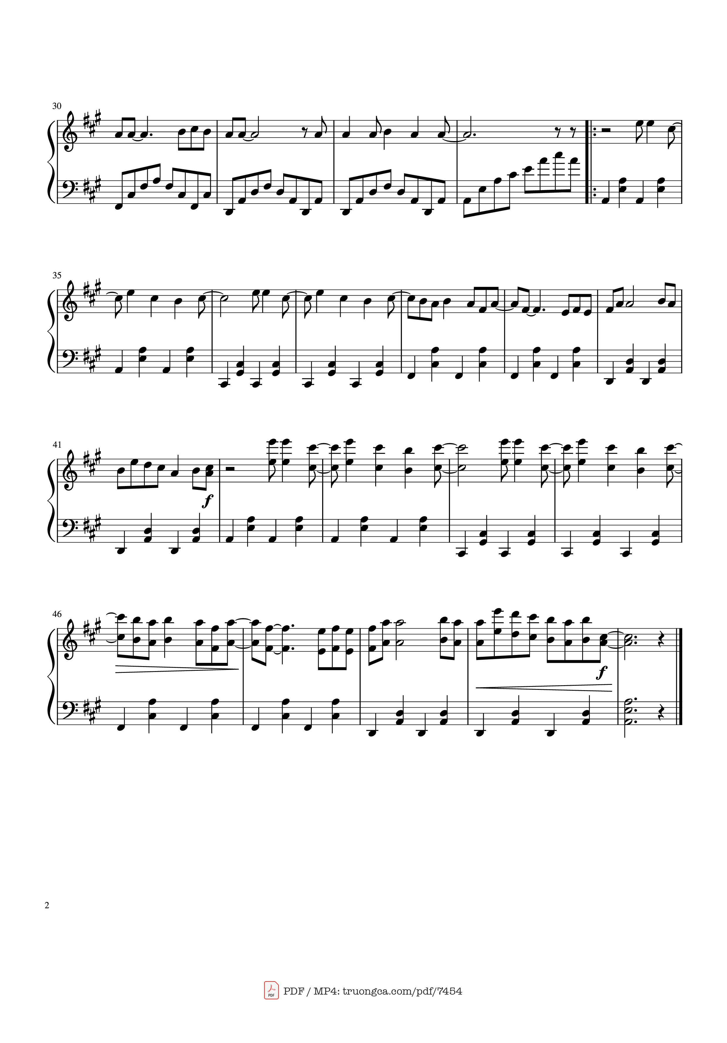 Page 2 of the piano sheet music PDF Piano Guitar Tab – Ba kể Con Nghe Piano by Ng Hải Phong
