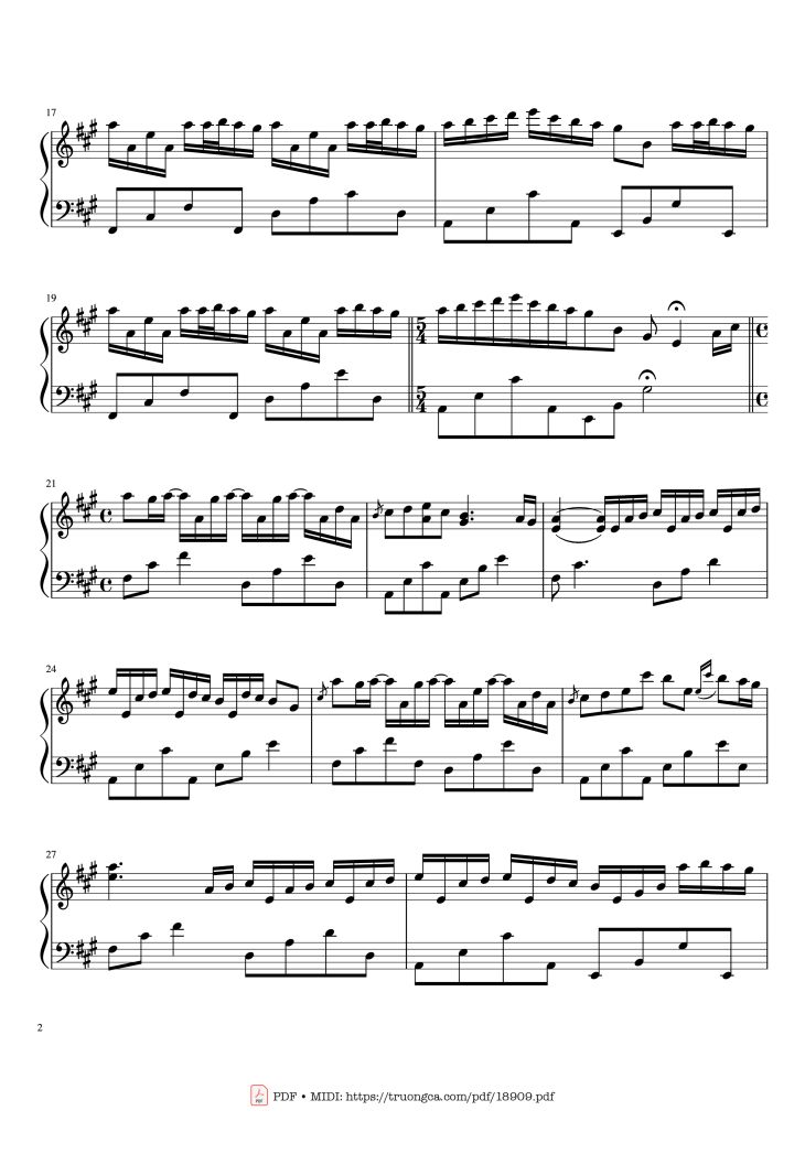 Page 2 of the piano sheet music PDF – River Flows In You Yiruma Piano by Emmy langevin