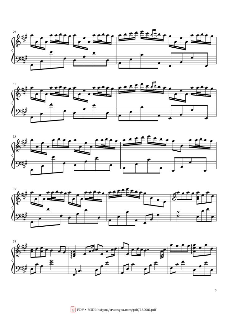 Page 3 of the piano sheet music PDF – River Flows In You Yiruma Piano by Emmy langevin