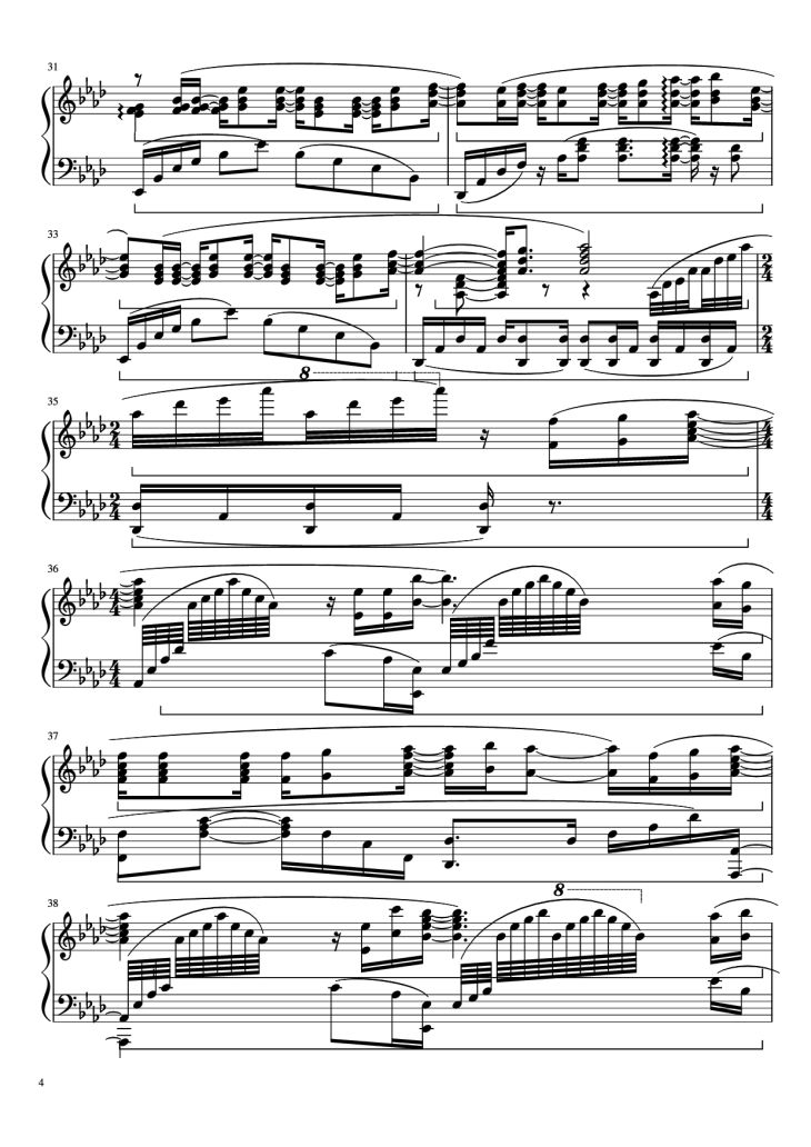 Page 4 of the piano sheet music PDF Piano – Let It Go (Disney