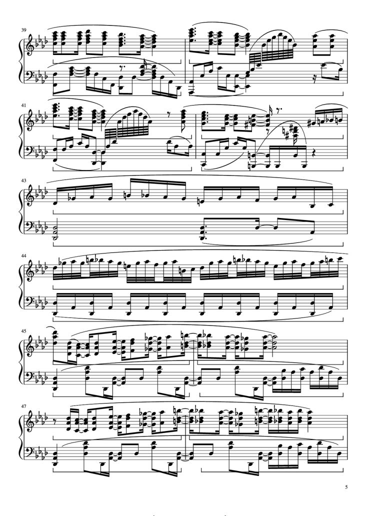 Page 5 of the piano sheet music PDF Piano – Let It Go (Disney