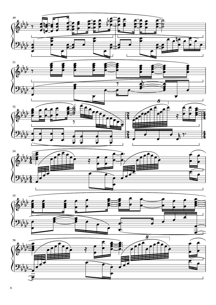 Page 6 of the piano sheet music PDF Piano – Let It Go (Disney
