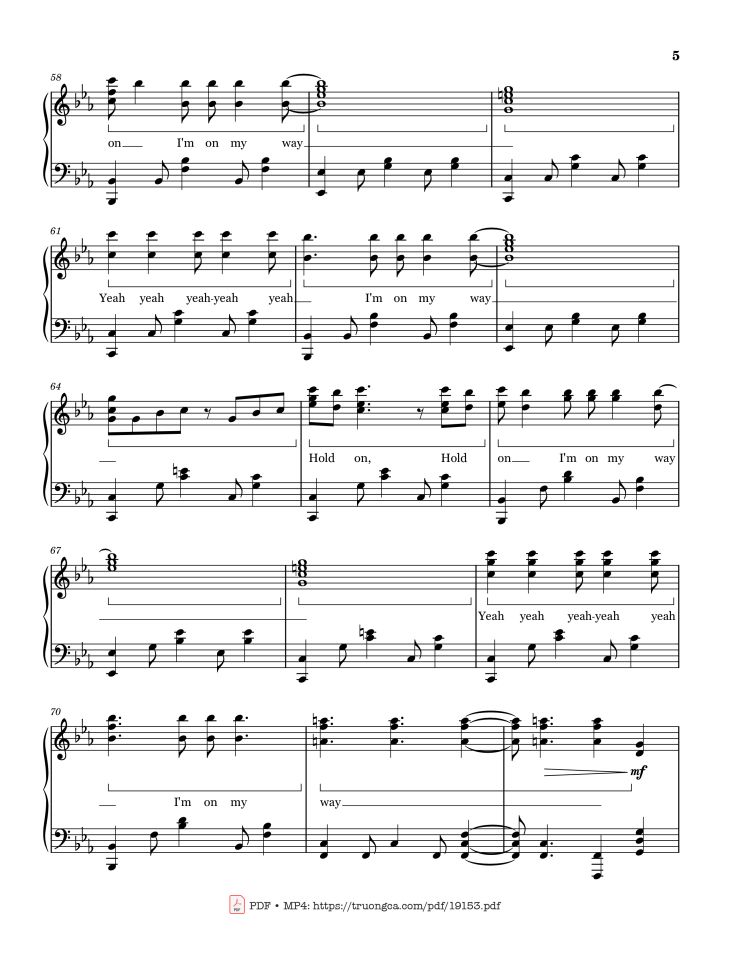 Page 5 of the piano sheet music PDF – APT Rosé Sheet Piano by ROSÉ