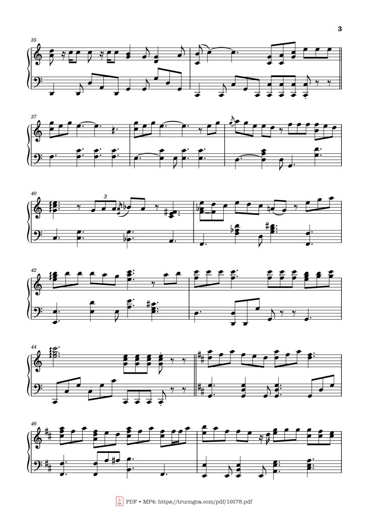 Page 3 of the piano sheet music PDF – Chuyện Đôi Ta Sheet Piano by Emcee L