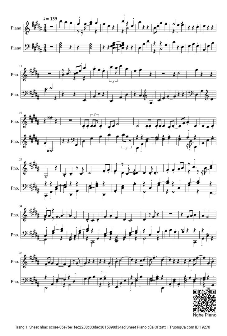 Page 1 of the piano sheet music PDF – Có Tất Cả Nhưng Thiếu Anh Sheet Piano by OFzatt