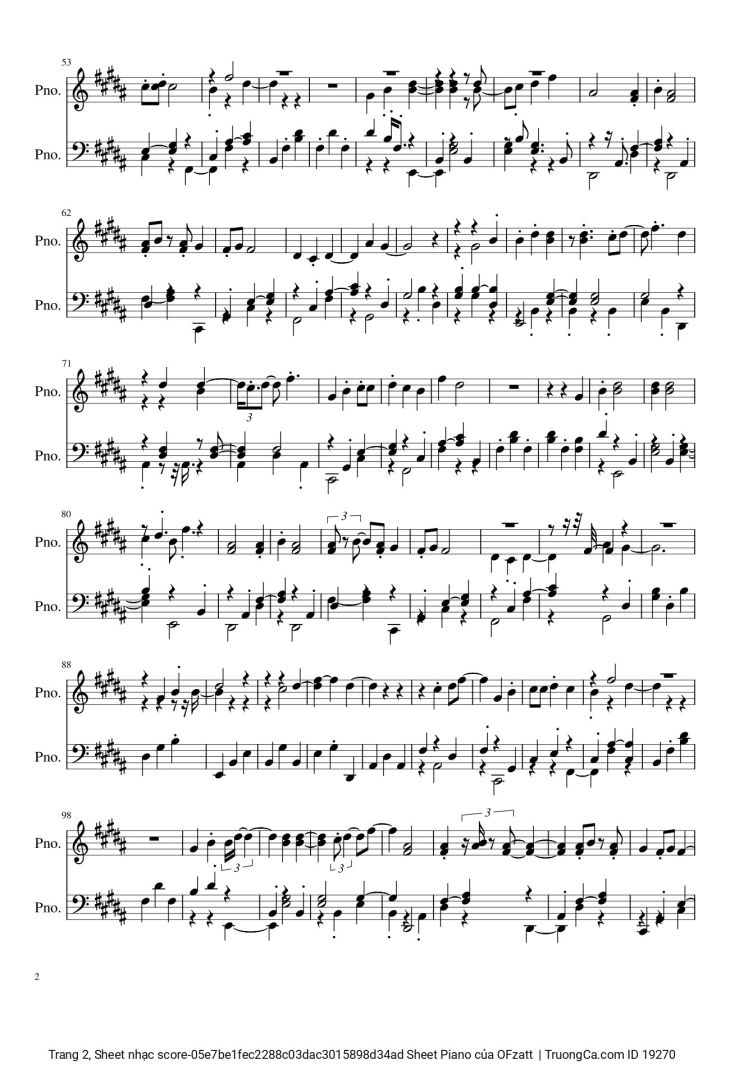 Page 2 of the piano sheet music PDF – Có Tất Cả Nhưng Thiếu Anh Sheet Piano by OFzatt