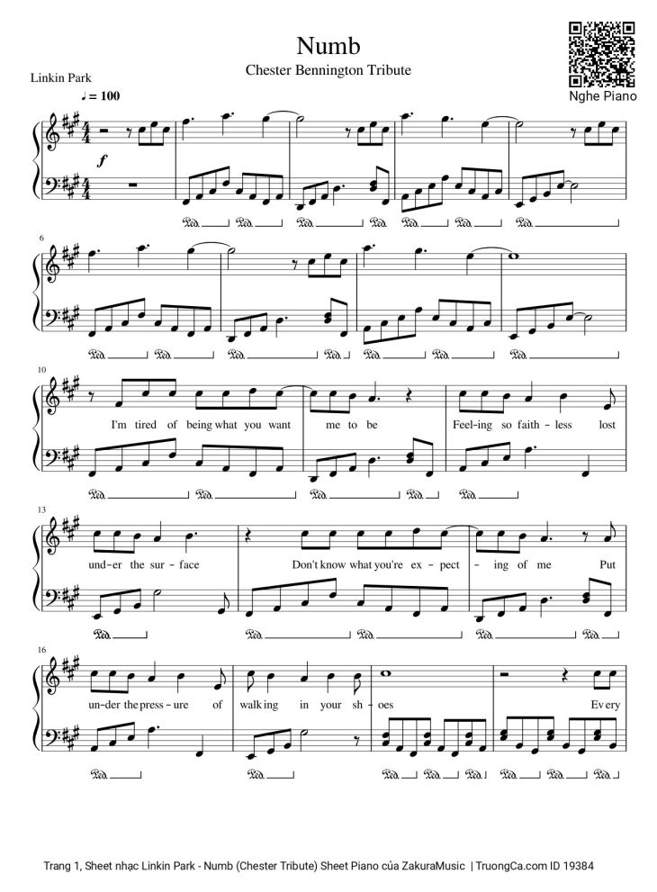 Key A trưởng F♯ thứ Zakura, Trang 1