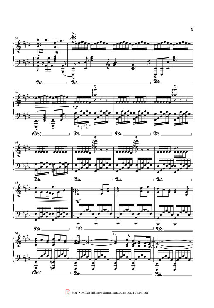 Page 3 of the piano sheet music PDF – Golden Hour JVKE Sheet Piano by Shawnshawnshawn