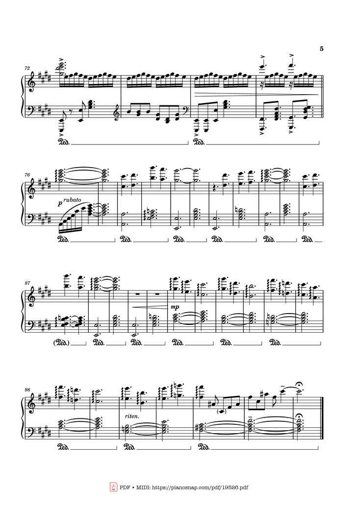 Page 5 of the piano sheet music PDF – Golden Hour JVKE Sheet Piano by Shawnshawnshawn