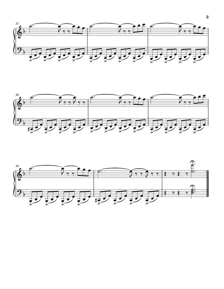 Page 3 of the piano sheet music PDF – Van Gogh Sheet Piano by Howtopiano1
