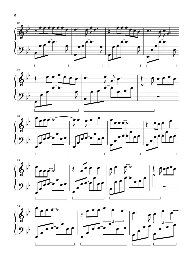 Page 2 of the piano sheet music PDF – Hẹn ước từ hư vô Sheet Piano by Phan Mạnh Quỳnh