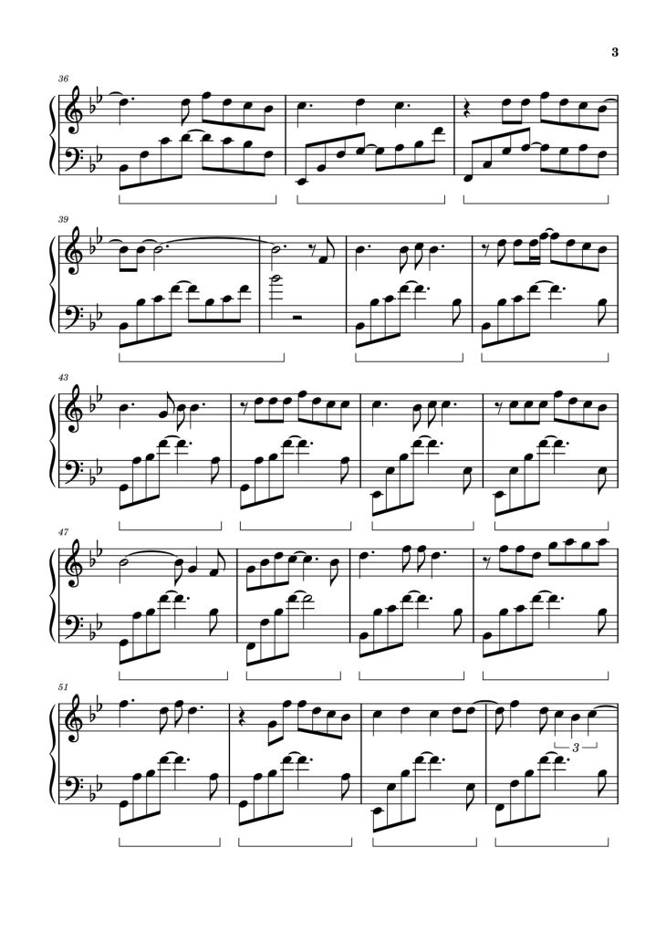 Page 3 of the piano sheet music PDF – Hẹn ước từ hư vô Sheet Piano by Phan Mạnh Quỳnh