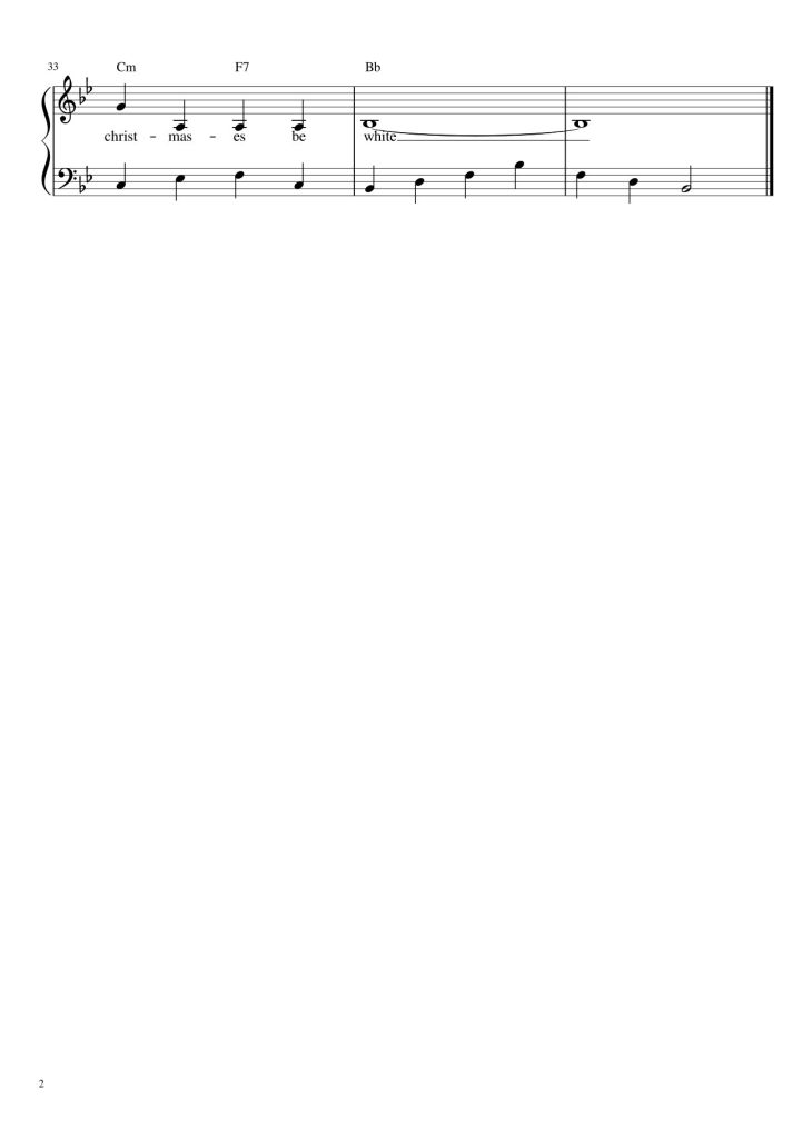 Page 2 of the piano sheet music PDF – White Christmas Sheet Piano by Johannaelvira01