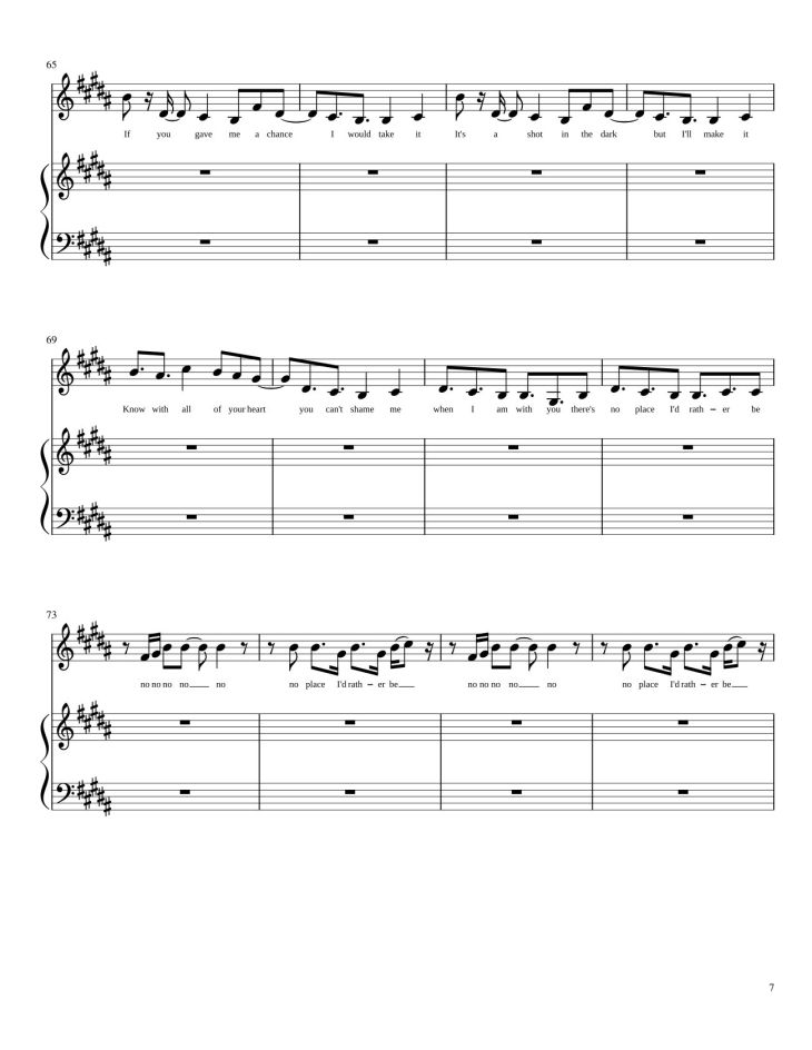 Page 7 of the piano sheet music PDF – Rather be Sheet Piano by Trang Lam
