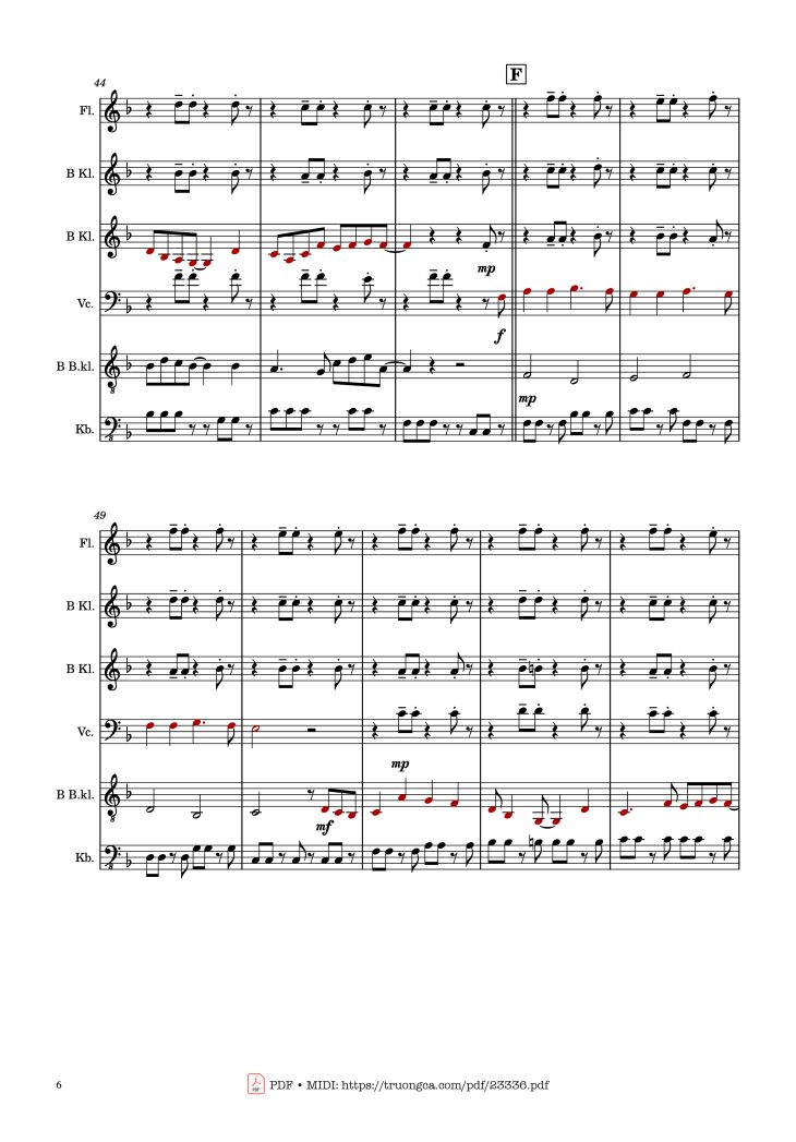 Page 6 of the piano sheet music PDF – Mary