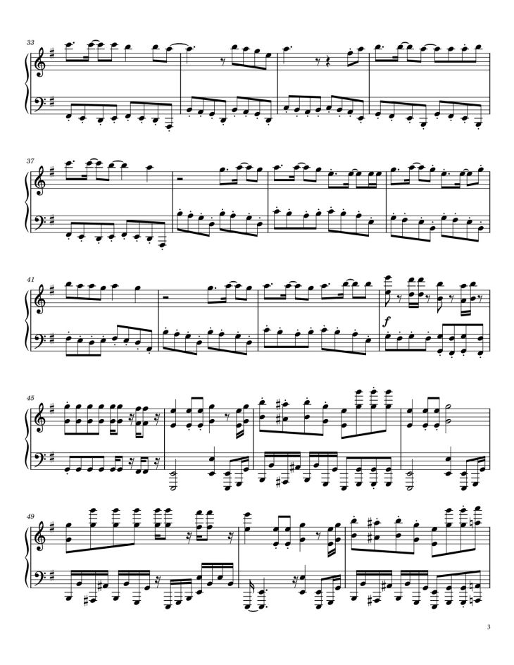 Page 3 of the piano sheet music PDF – BLACKPINK (뚜두뚜두) 