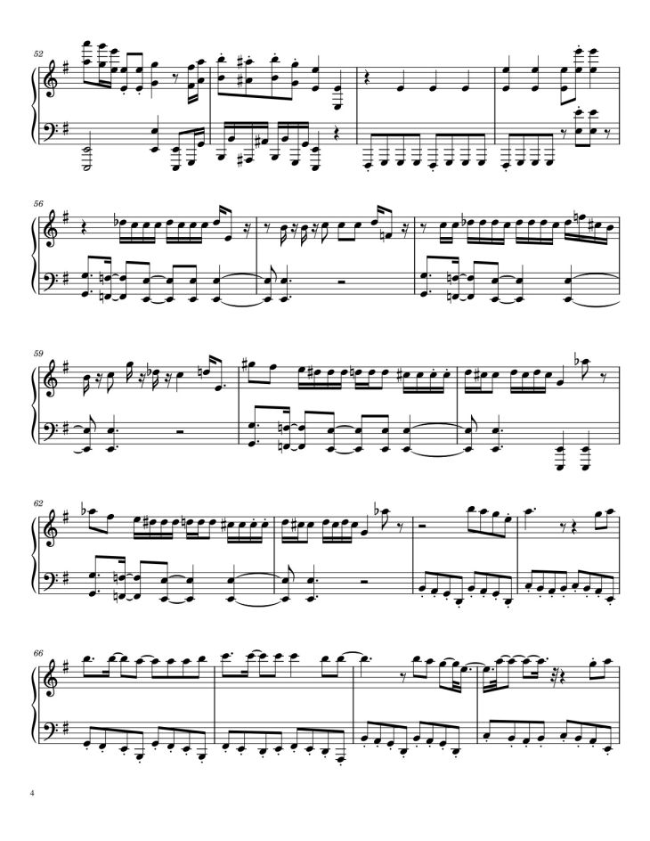 Page 4 of the piano sheet music PDF – BLACKPINK (뚜두뚜두) 