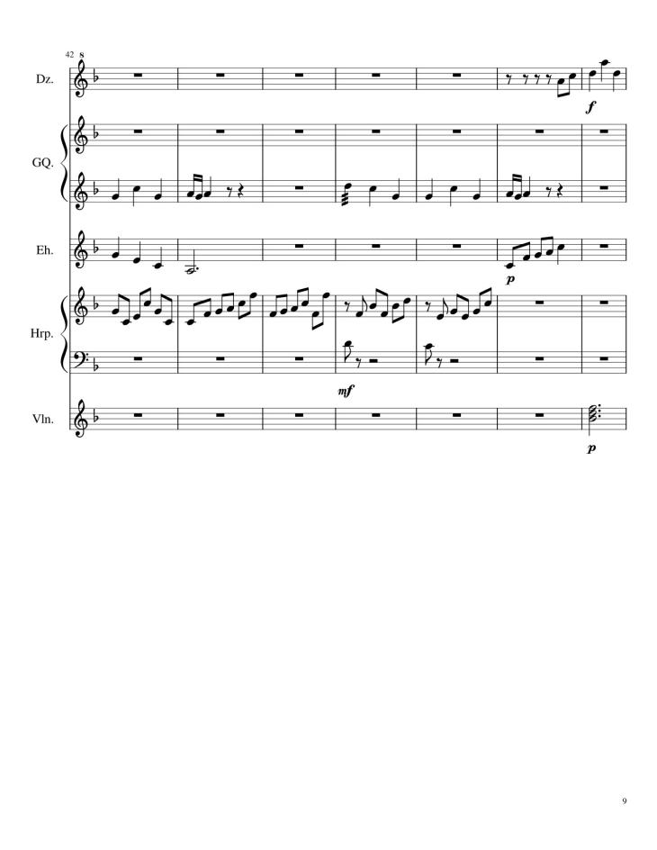 Page 9 of the piano sheet music PDF – Traditional Chinese Music Sheet Violin by TheLight OI