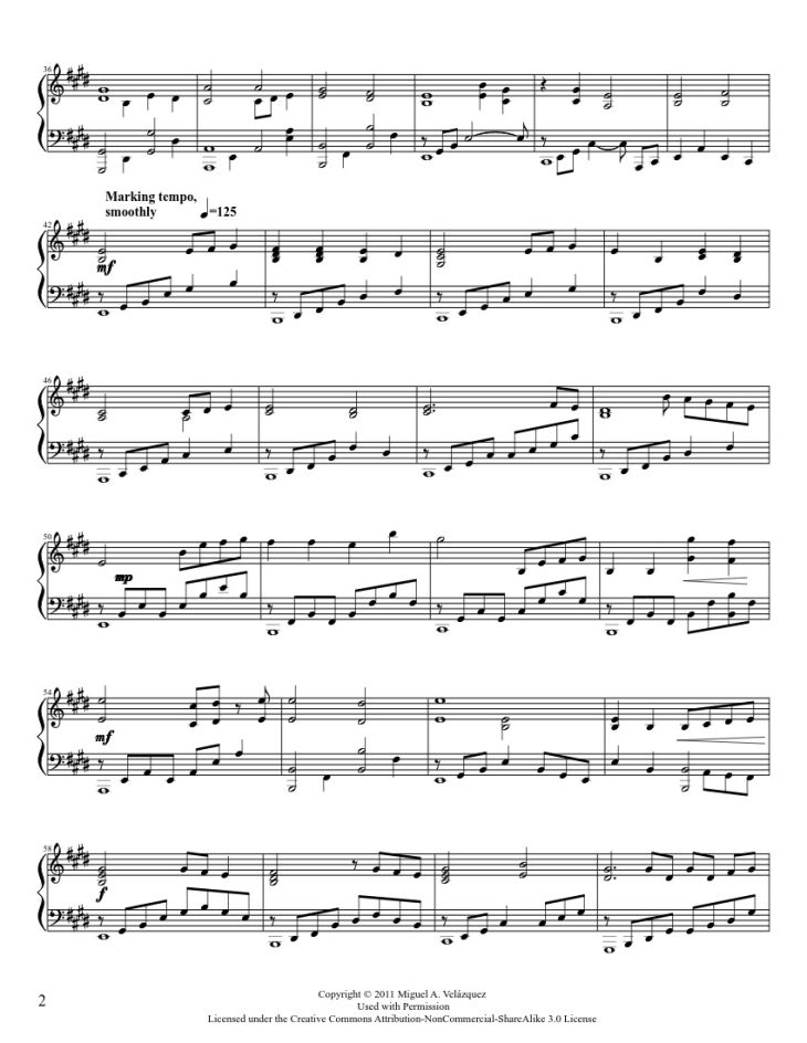 Page 2 of the piano sheet music PDF – You Are My All in All Sheet Piano by Dennis L. Jernigan