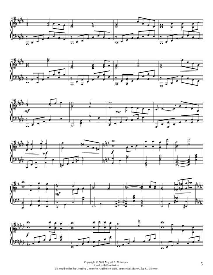 Page 3 of the piano sheet music PDF – You Are My All in All Sheet Piano by Dennis L. Jernigan