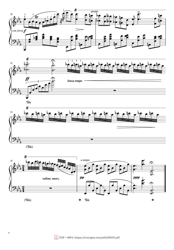 Page 4 of the piano sheet music PDF – Nocturne Op.9 No.2 Sheet Piano by Chopin