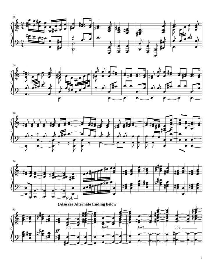 Page 7 of the piano sheet music PDF – Chirstmas Music Mashup Sheet Piano by Bapokin