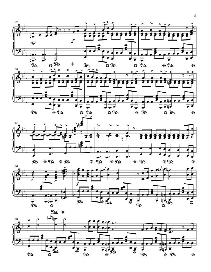 Page 3 of the piano sheet music PDF – I Think They Call This Love Sheet Piano by Composer Elliot James Reay