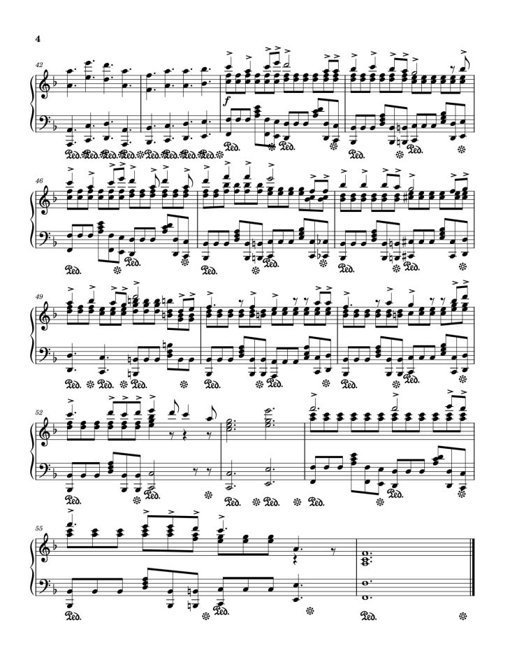 Page 4 of the piano sheet music PDF – I Think They Call This Love Sheet Piano by Composer Elliot James Reay