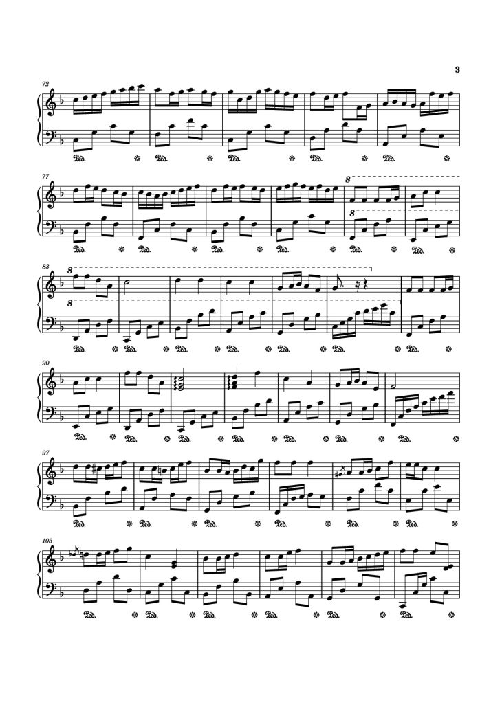 Page 3 of the piano sheet music PDF – Ngày Xuân Long Phụng Sum Vầy Mix Đi Về Nhà Piano by Quang Huy