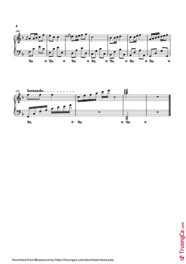 Page 4 of the piano sheet music PDF – Ngày Xuân Long Phụng Sum Vầy Mix Đi Về Nhà Piano by Quang Huy
