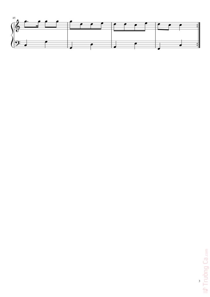 Page 3 of the piano sheet music PDF – Bống Bống Bang Bang Sheet Piano by PhucMusic