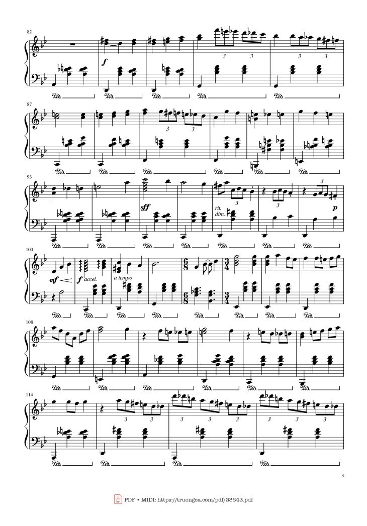 Page 3 of the piano sheet music PDF – Merry-Go-Round Of Life Sheet Piano by Joe Hisaishi