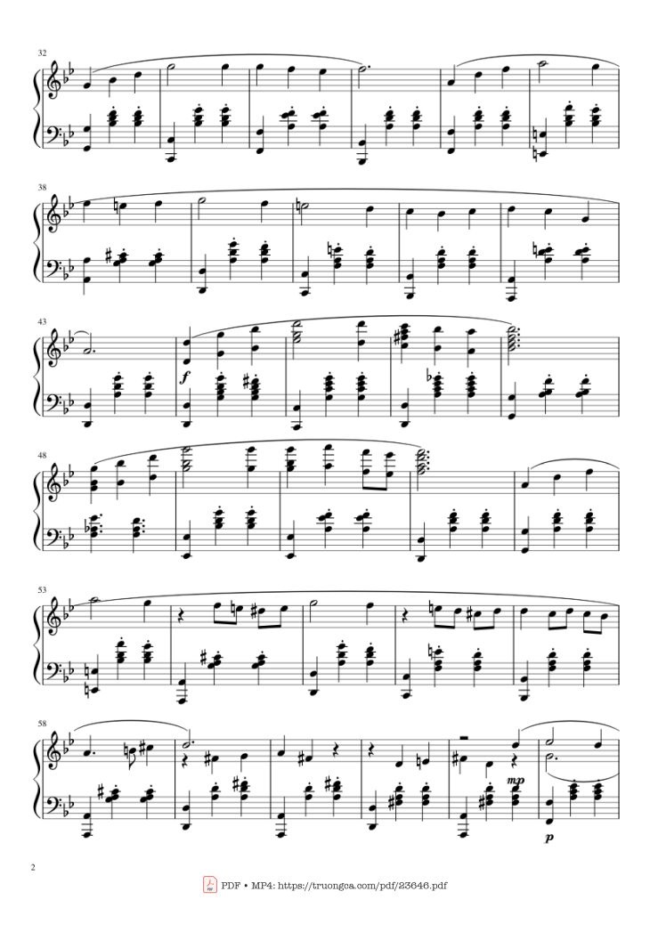 Page 2 of the piano sheet music PDF – Howl