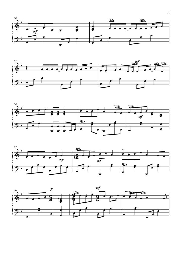 Page 3 of the piano sheet music PDF – TẾT NÀY CON SẼ VỀ Sheet Piano by MinhThong8a1