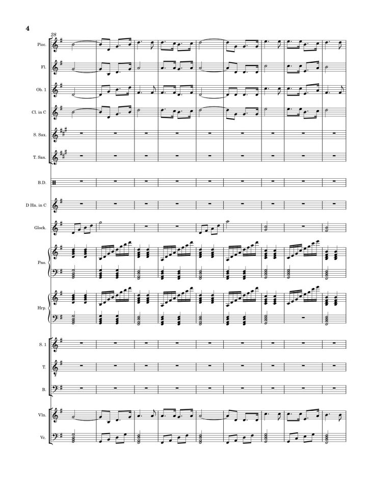 Page 4 of the piano sheet music PDF – Lý Thường Kiệt Hành Khúc Sheet Piano by  Lê Hoàng Long