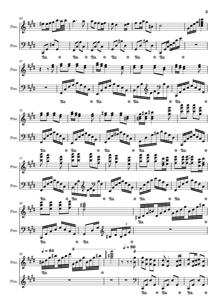Page 3 of the piano sheet music PDF – Điệp khúc mùa xuân Sheet Piano (2016, C♯m) by Quốc Dũng