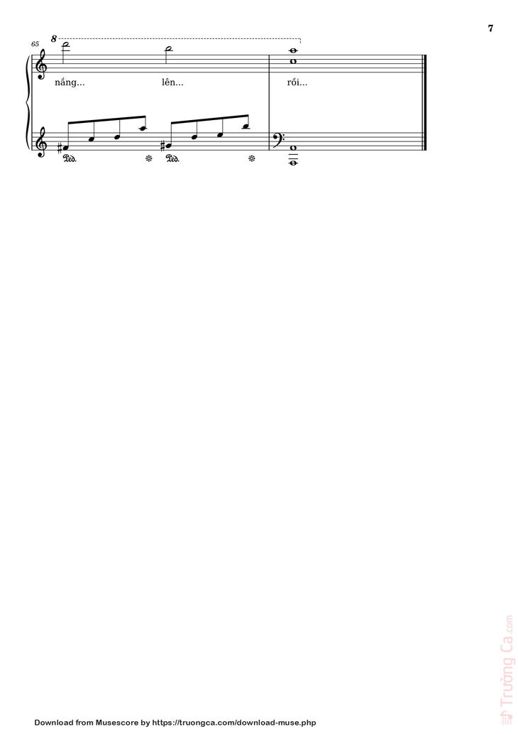 Page 7 of the piano sheet music PDF – Bên đời hiu quạnh Sheet Piano by Trịnh Công Sơn