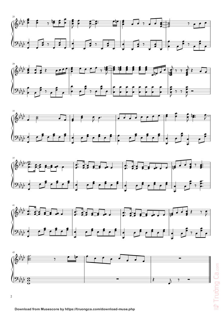 Page 2 of the piano sheet music PDF – Detective Conan Main Theme Sheet Piano by 김태명