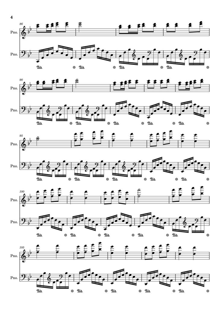 Page 4 of the piano sheet music PDF – Xuân đã về Sheet Piano by Minh Kỳ