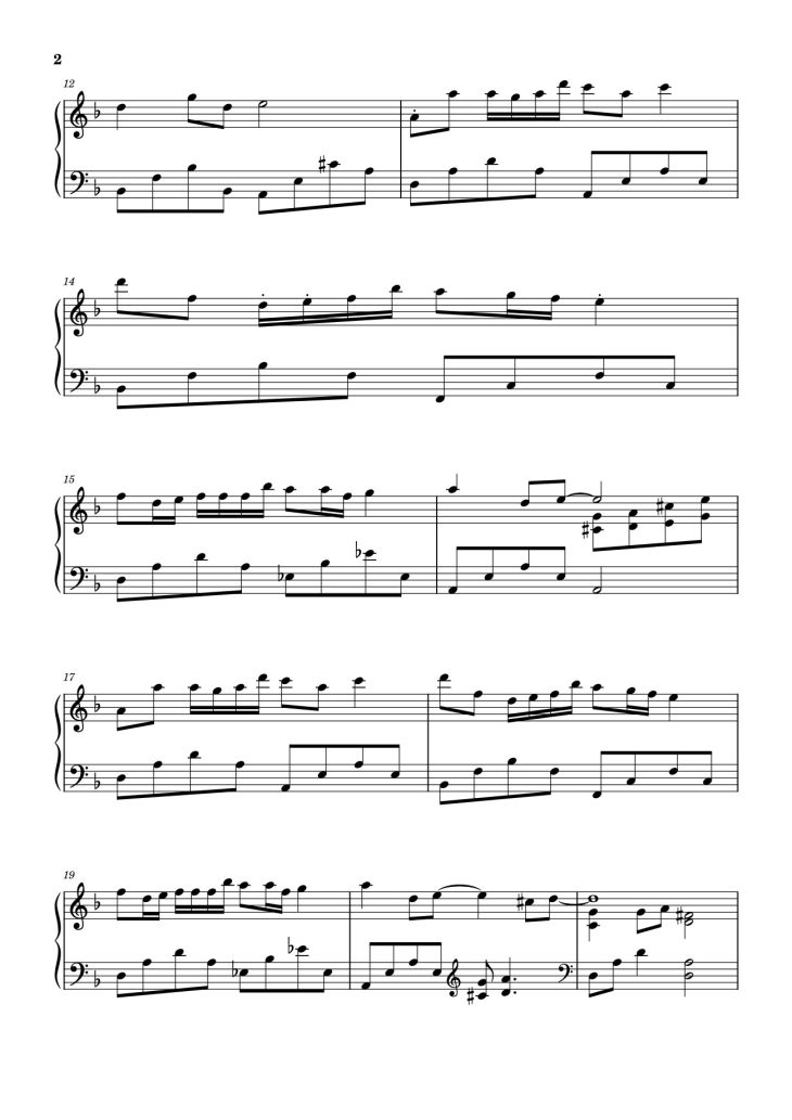 Page 2 of the piano sheet music PDF – Chỉ Là Không Cùng Nhau – 错位时空 - 艾辰 Sheet Piano by Quangducpiano