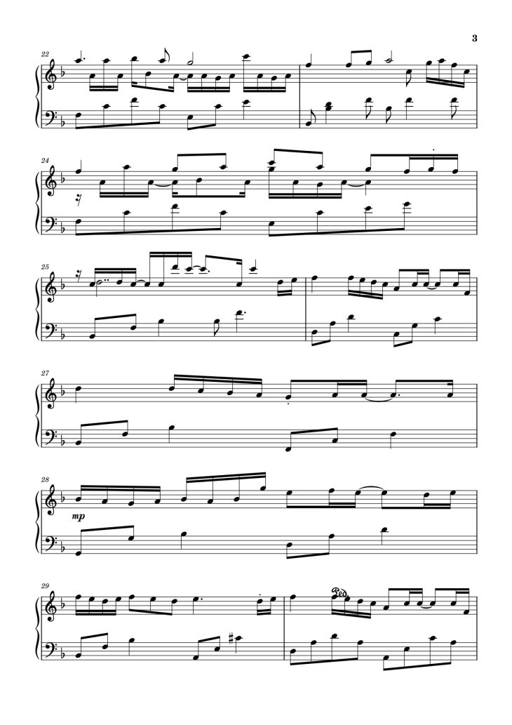 Page 3 of the piano sheet music PDF – Chỉ Là Không Cùng Nhau – 错位时空 - 艾辰 Sheet Piano by Quangducpiano
