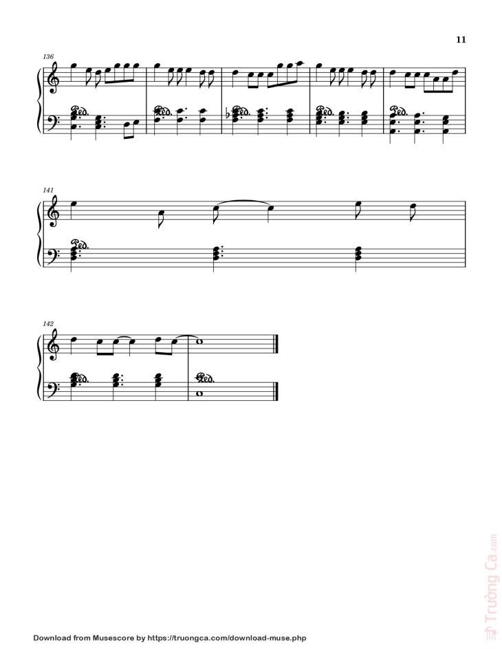 Page 11 of the piano sheet music PDF – MUỘN RỒI MÀ SAO CÒN - SƠN TÙNG M-TP Sheet Piano by Petun2502