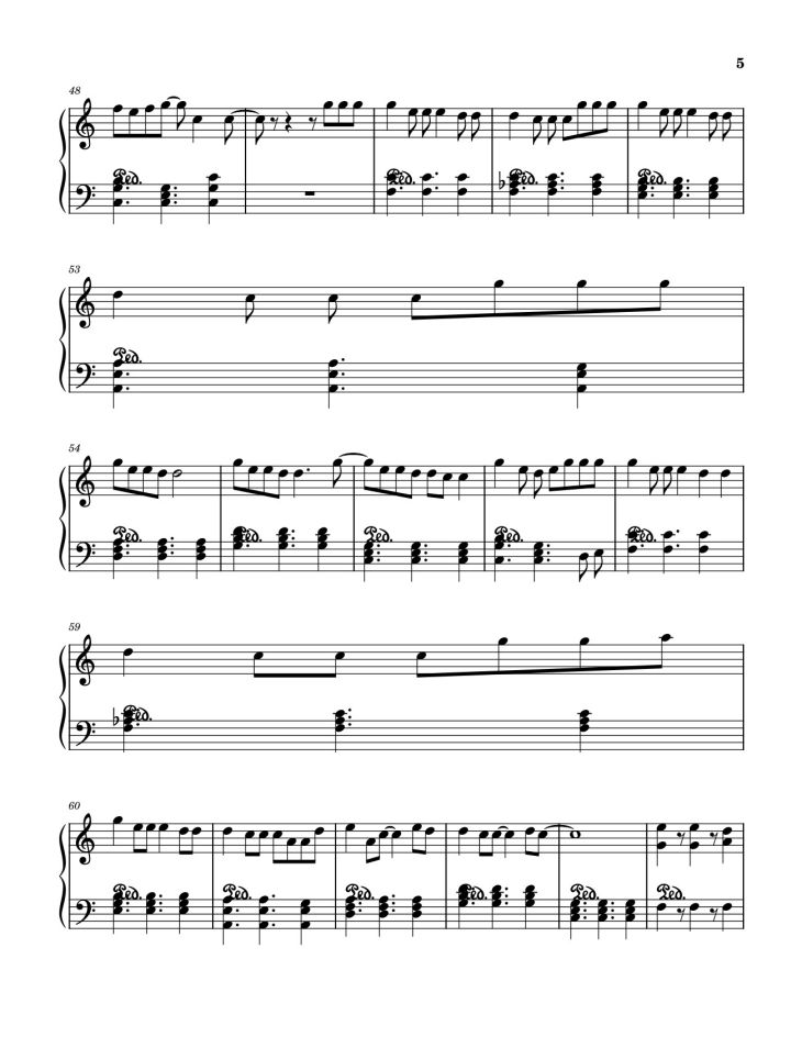 Page 5 of the piano sheet music PDF – MUỘN RỒI MÀ SAO CÒN - SƠN TÙNG M-TP Sheet Piano by Petun2502