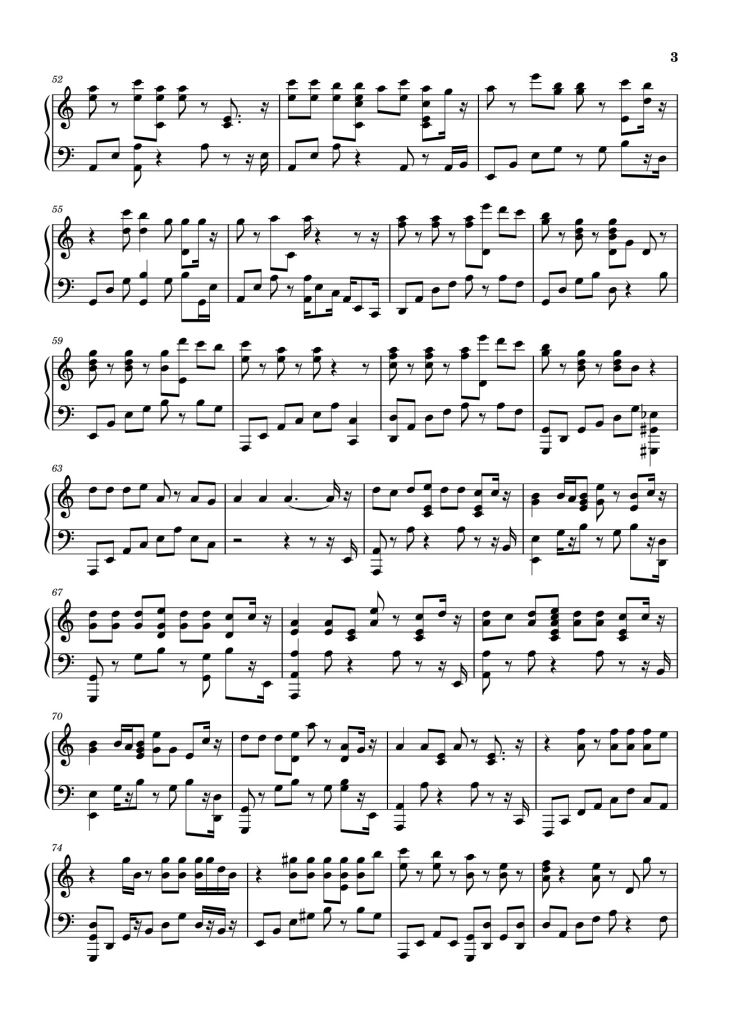 Page 3 of the piano sheet music PDF – JISOO - 꽃 (FLOWER) - Piano Cover By Pianella Piano by Vinnikivan0